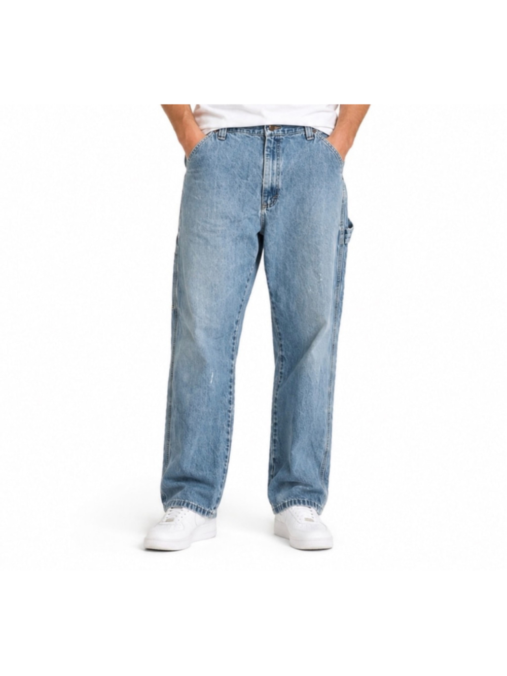 Wrangler Carpenter Jeans Men’s Size 38x30 Y2K Blue Pants Light Wash Cotton Blend